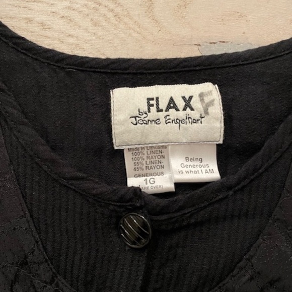 FLAX by Jeanne Engelhart Shirt Women 1G 18-20 Linen top - Picture 3 of 8